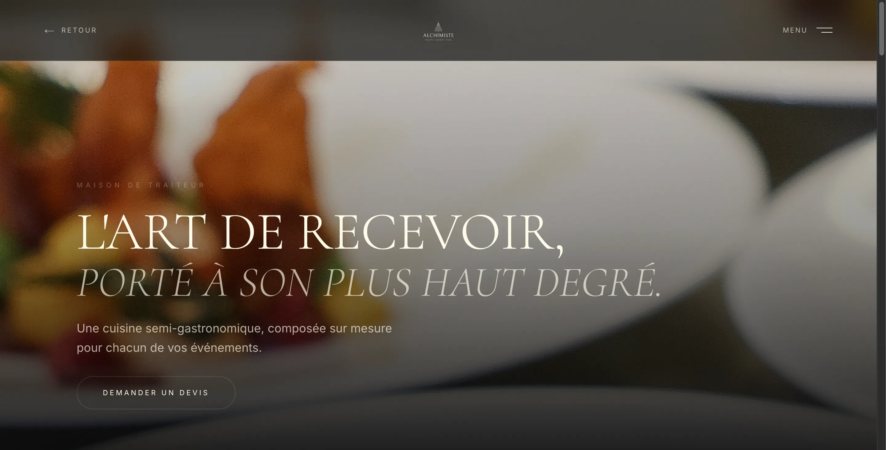 Alchimiste,page traiteur